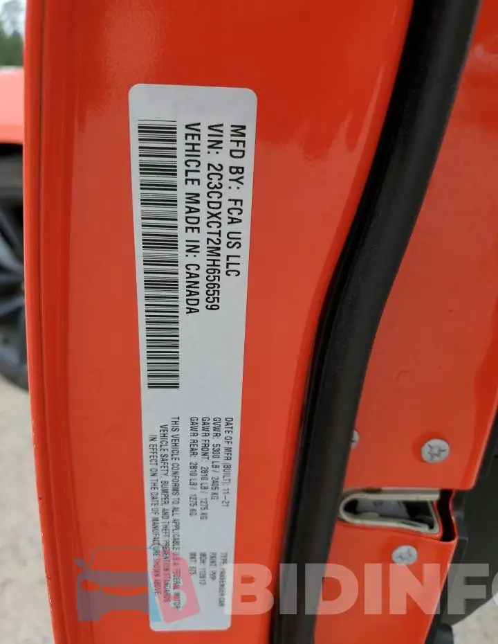 2C3CDXCT2MH656559 Photo# 12