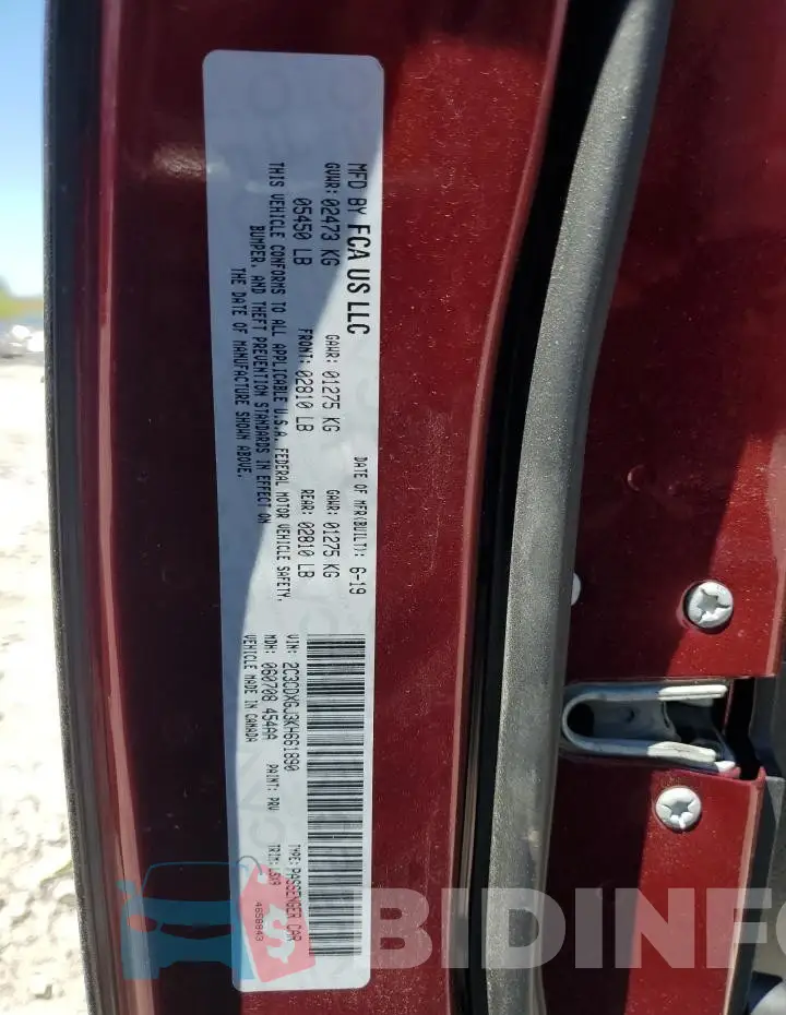 2C3CDXGJ3KH661890 Photo# 12