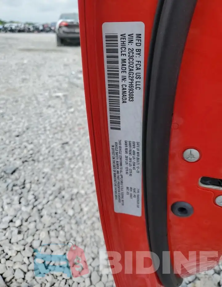 2C3CDZAG2PH693083 Photo# 12