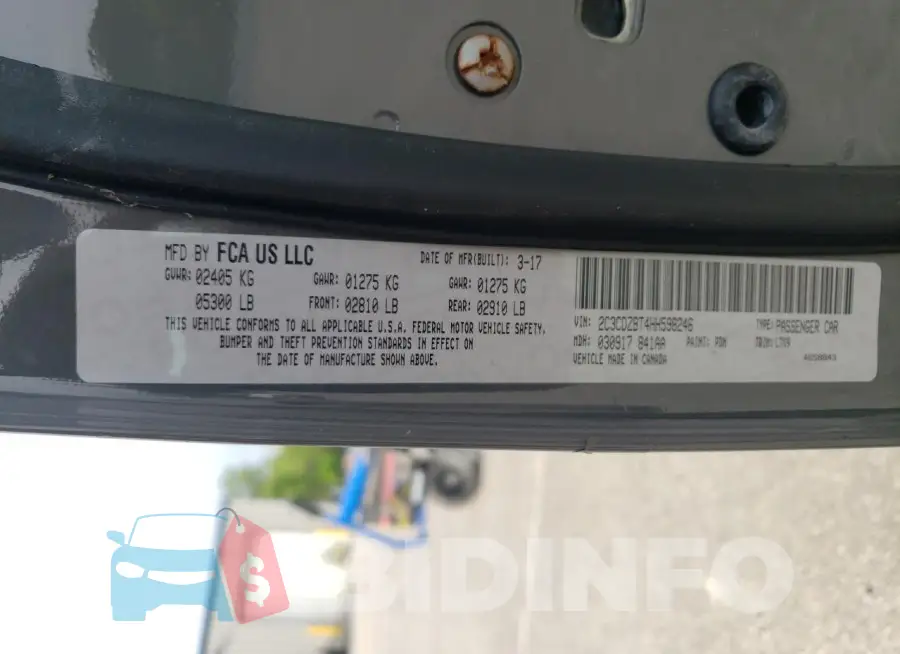 2C3CDZBT4HH598246 Photo# 12