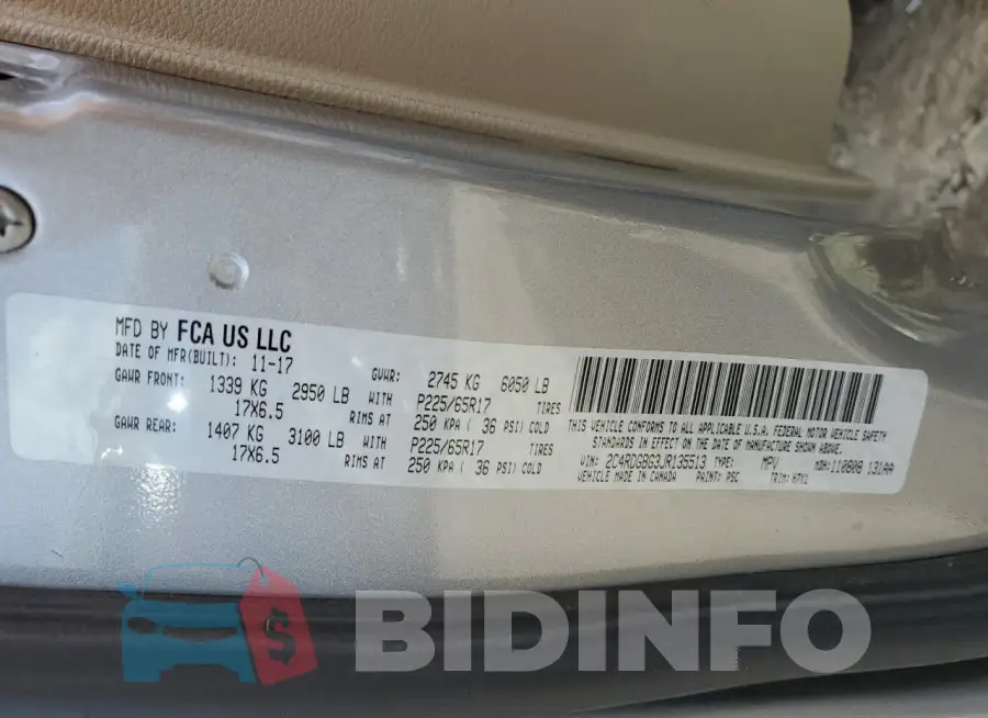2C4RDGBG3JR135513 Photo# 13