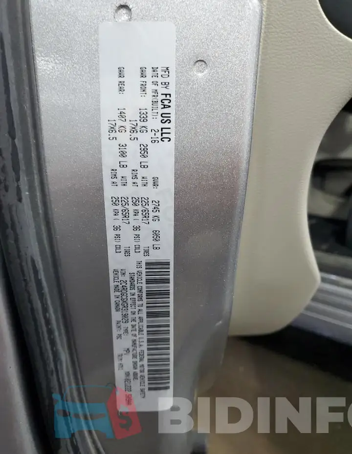 2C4RDGCGXGR319029 Photo# 13