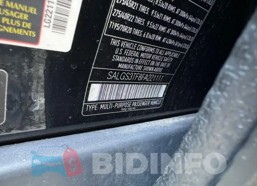SALGS3TF8FA221111 Photo# 10