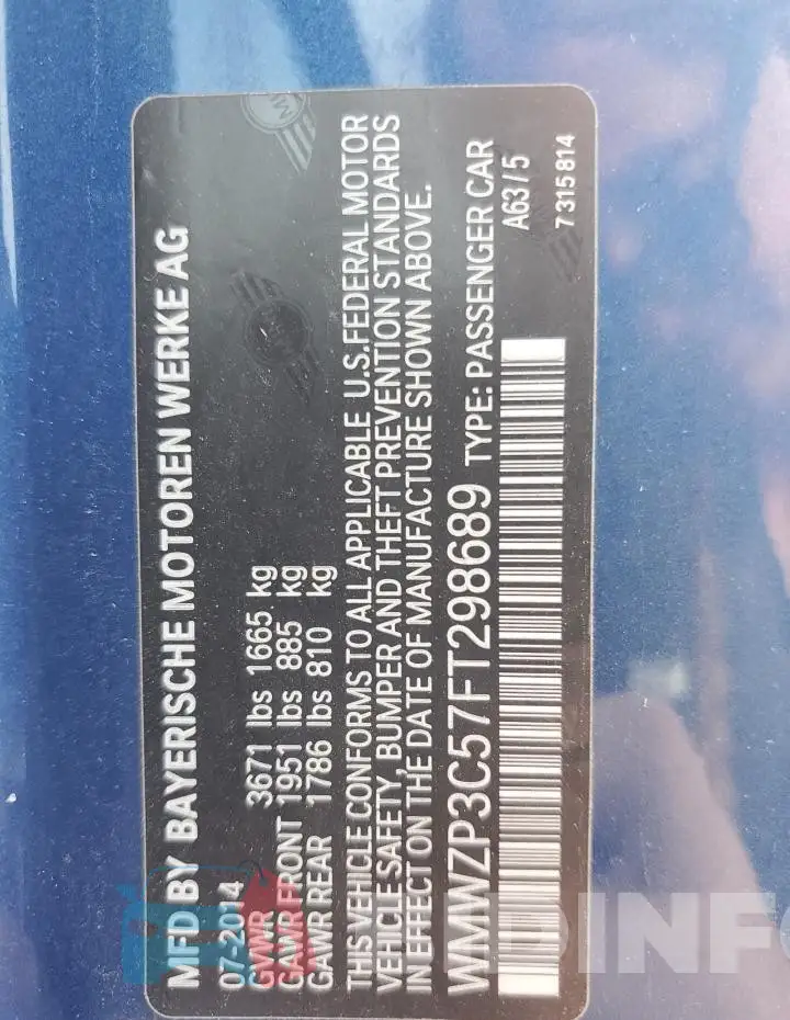 WMWZP3C57FT298689 Photo# 12