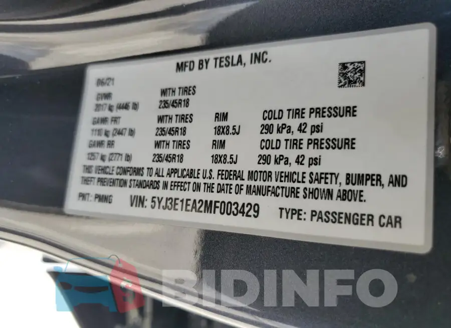 5YJ3E1EA2MF003429 Photo# 12