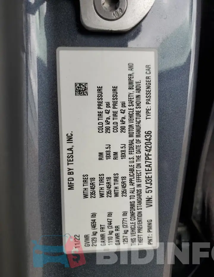 5YJ3E1EA7PF420436 Photo# 12