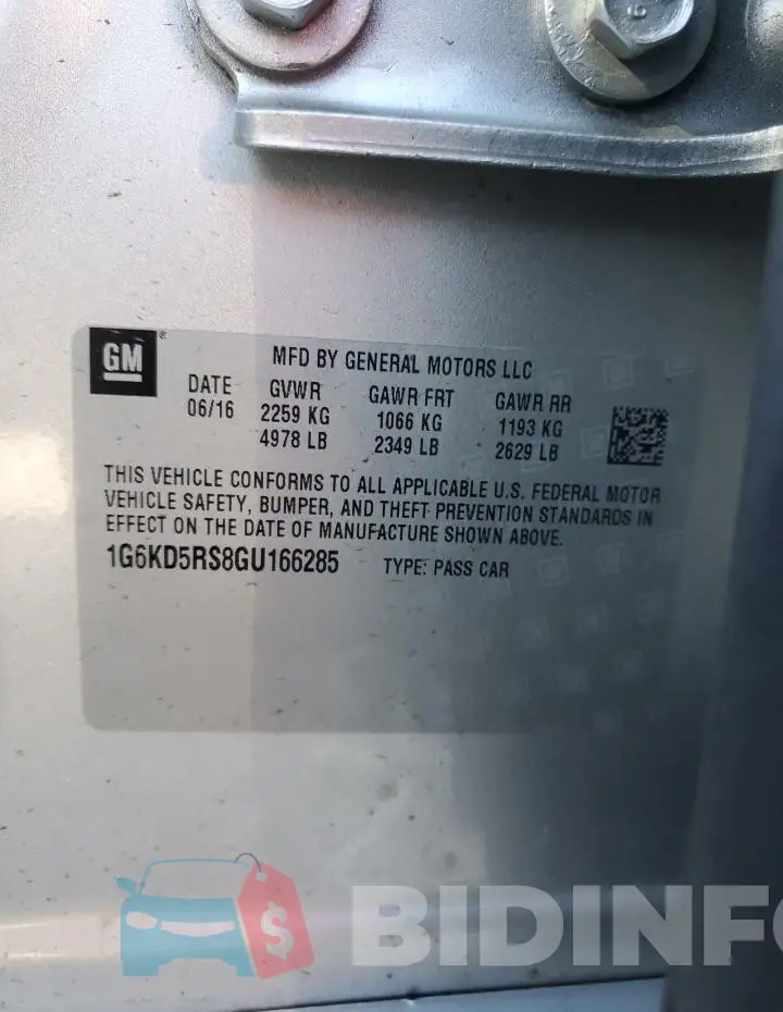 1G6KD5RS8GU166285 Photo# 13