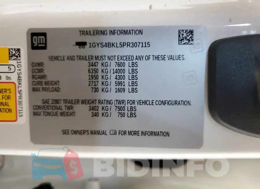 1GYS4BKL5PR307115 Photo# 13