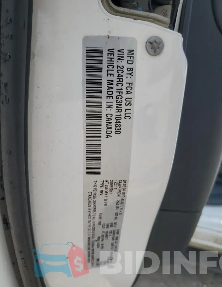 2C4RC1FG3NR104830 Photo# 14
