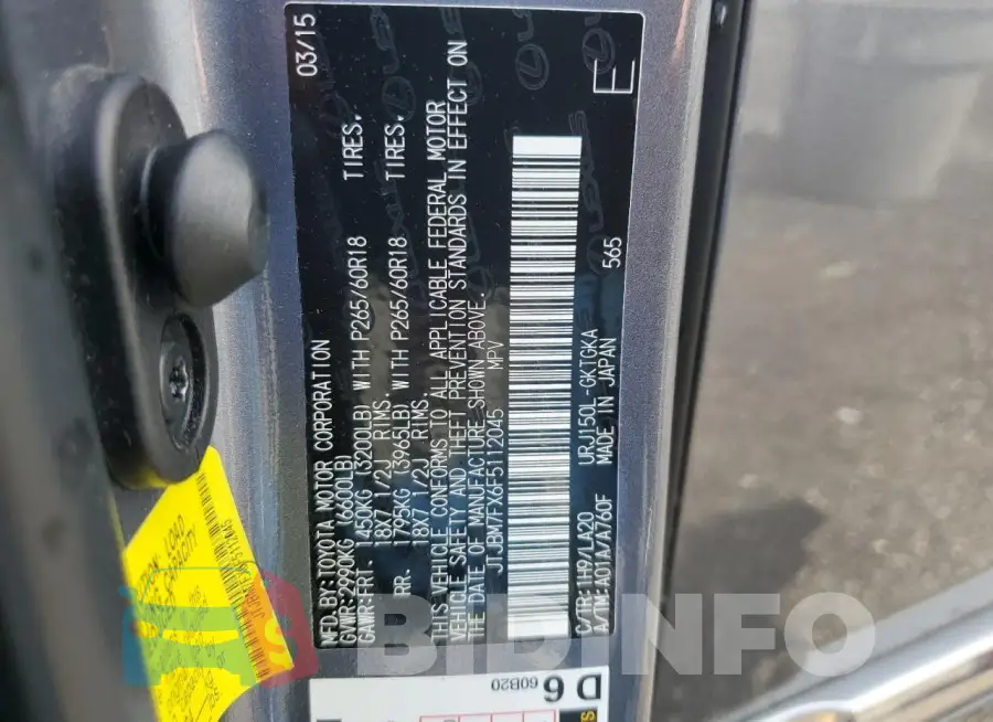 JTJBM7FX6F5112045 Photo# 12