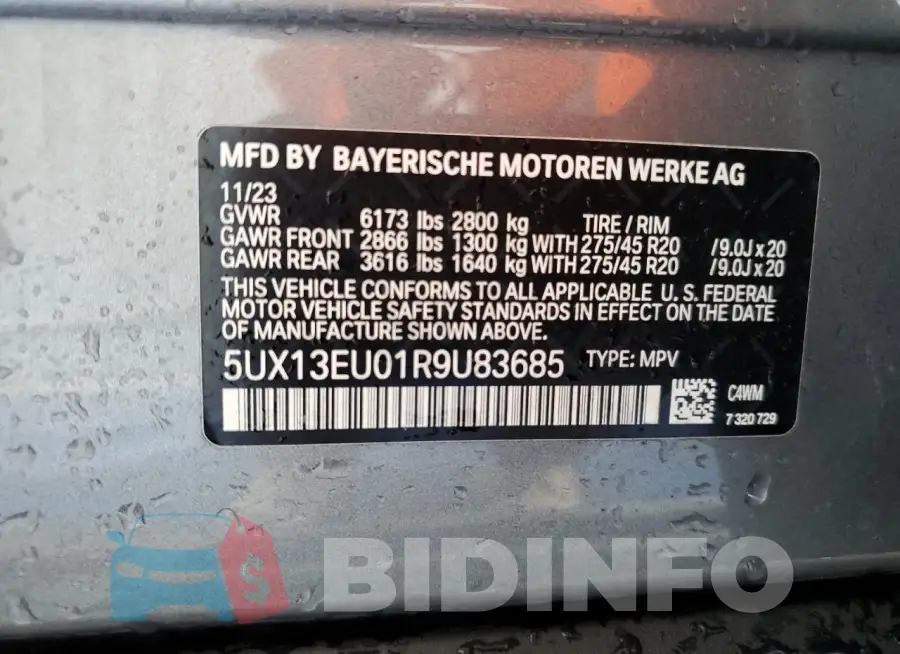 5UX13EU01R9U83685 Photo# 14