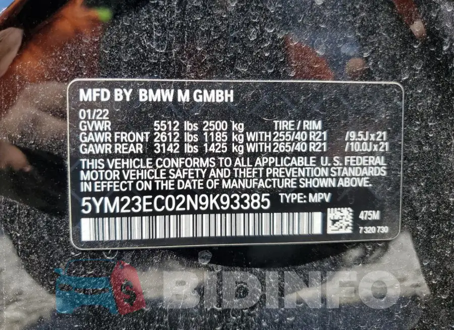 5YM23EC02N9K93385 Photo# 14