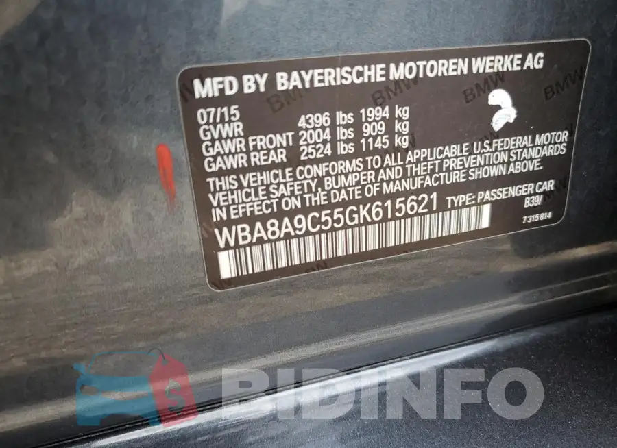 WBA8A9C55GK615621 Photo# 12