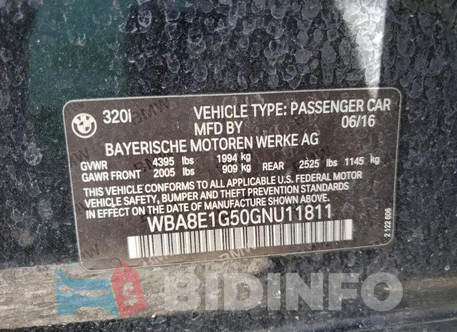 WBA8E1G50GNU11811 Photo# 12