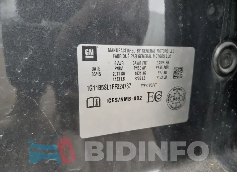 1G11B5SL1FF324737 Photo# 12