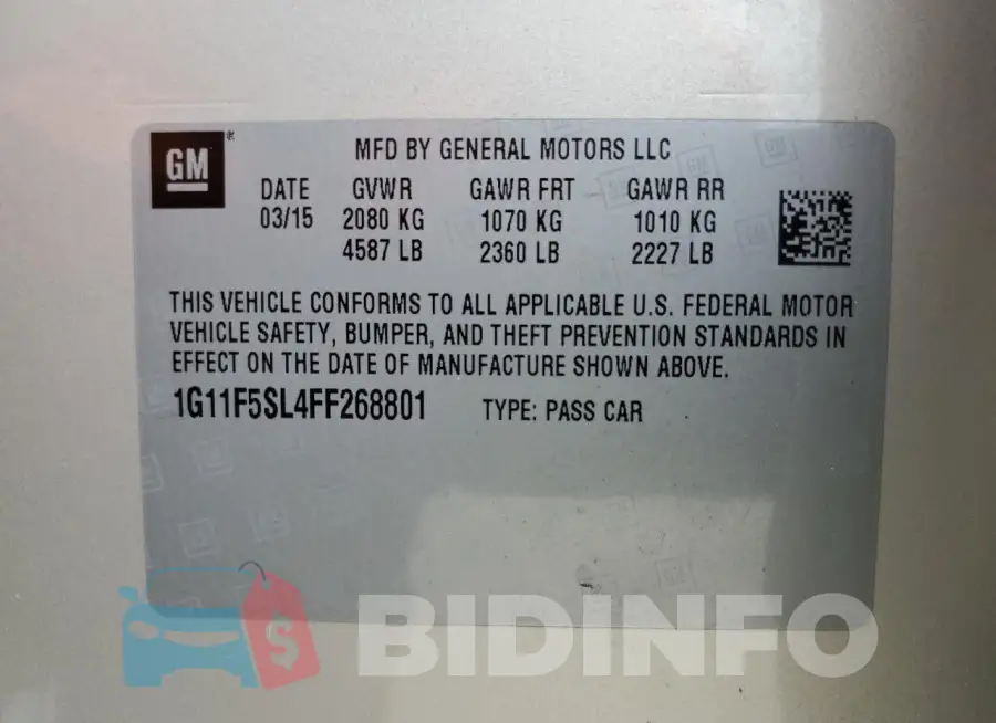 1G11F5SL4FF268801 Photo# 12