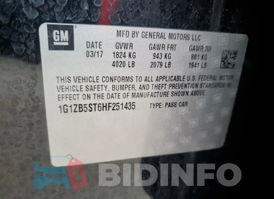 1G1ZB5ST6HF251435 Photo# 12