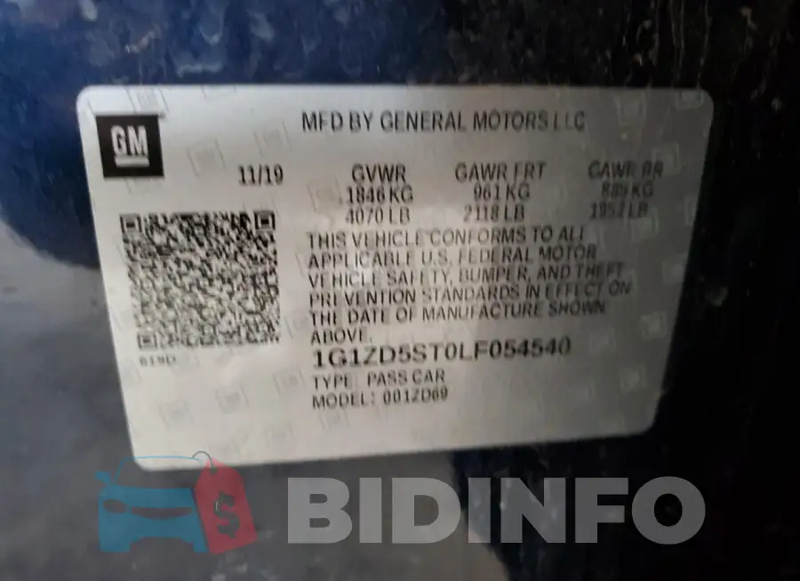 1G1ZD5ST0LF054540 Photo# 12