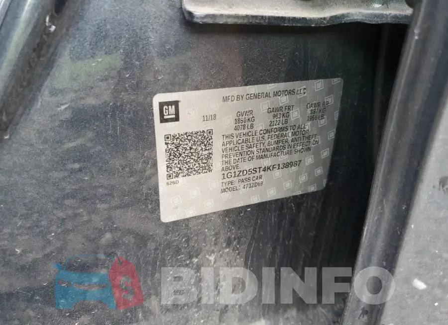 1G1ZD5ST4KF138987 Photo# 13