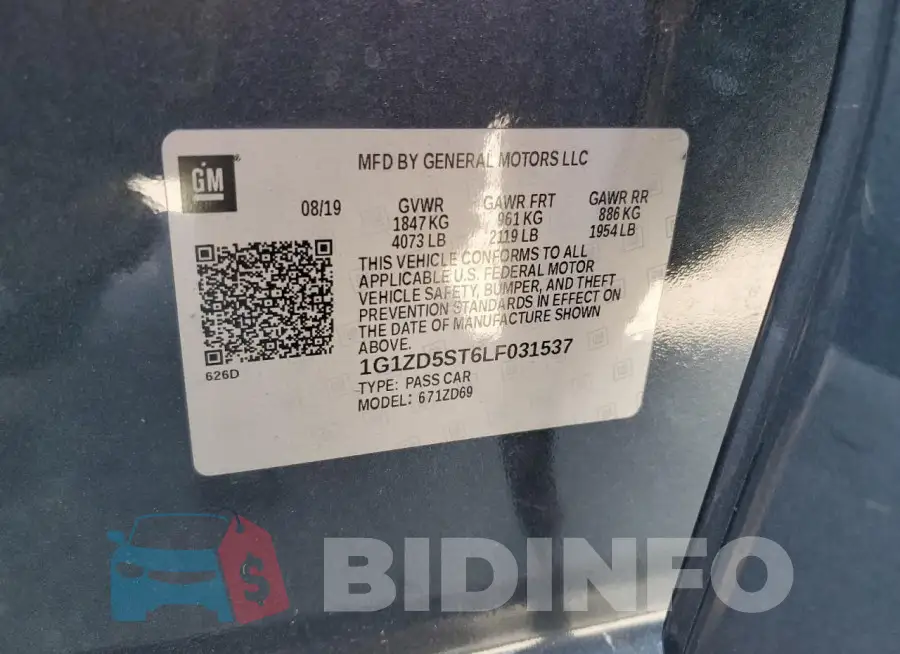 1G1ZD5ST6LF031537 Photo# 12