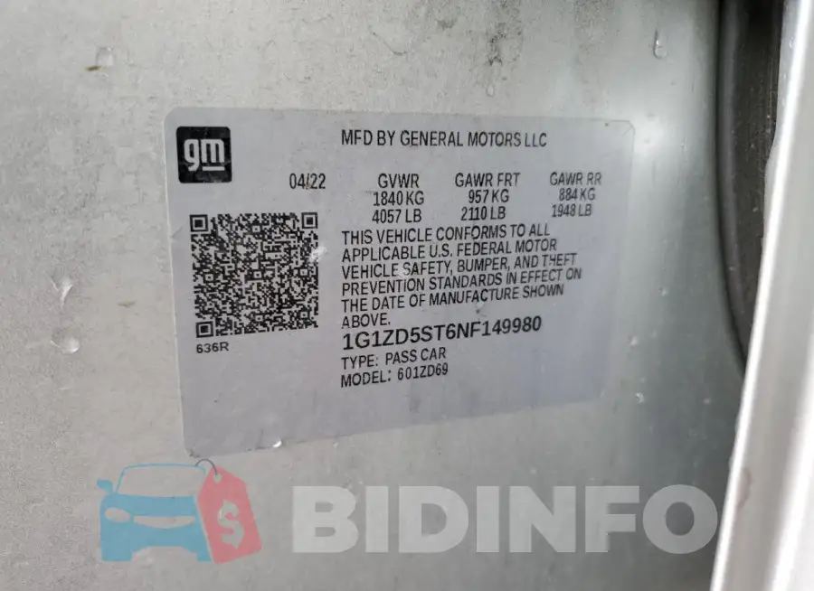 1G1ZD5ST6NF149980 Photo# 13
