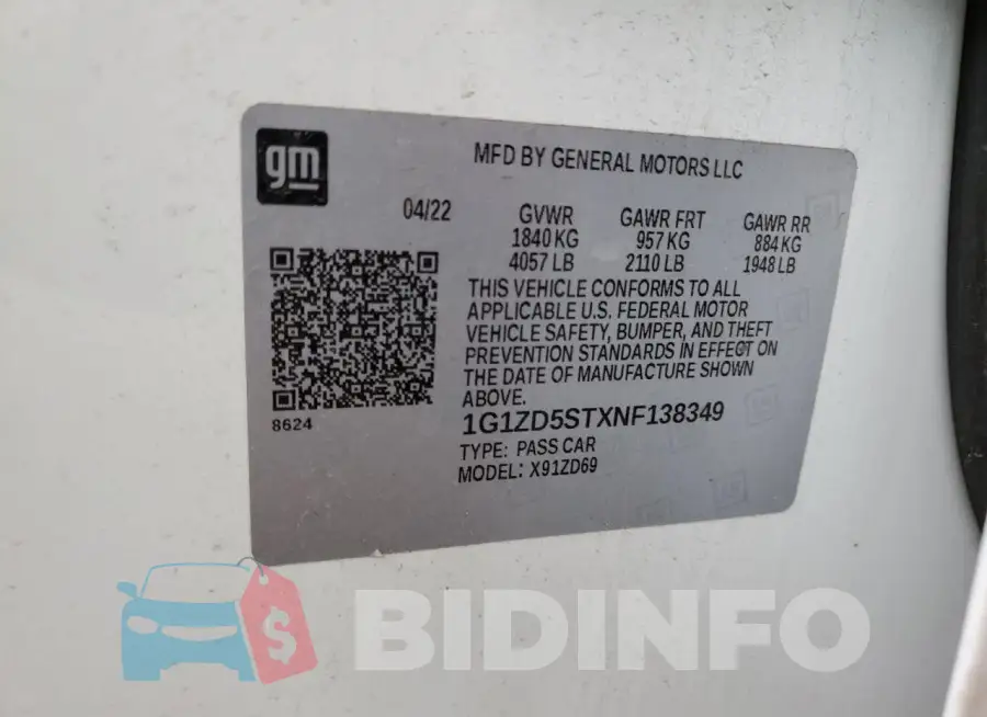 1G1ZD5STXNF138349 Photo# 13