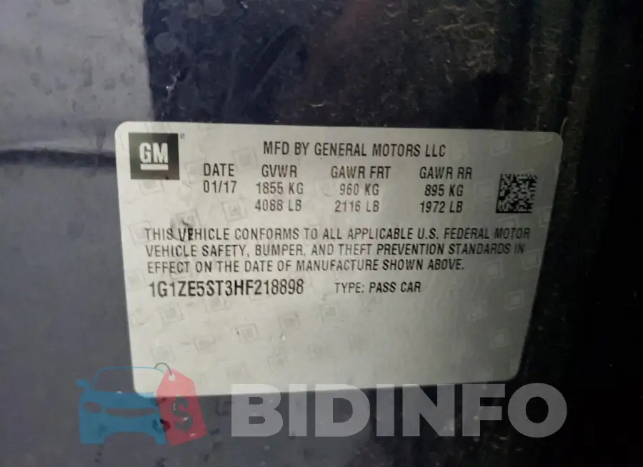 1G1ZE5ST3HF218898 Photo# 12