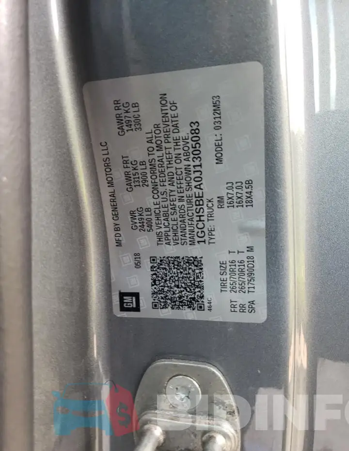 1GCHSBEA0J1305083 Photo# 12