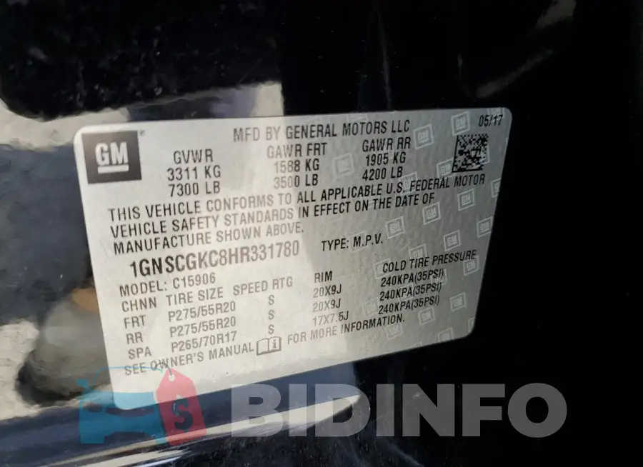 1GNSCGKC8HR331780 Photo# 13