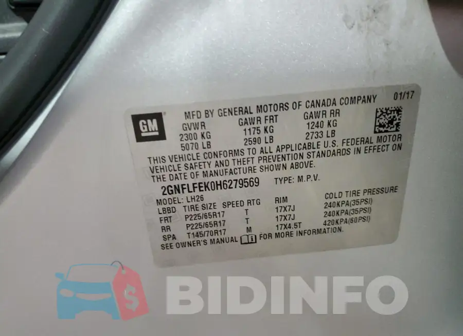 2GNFLFEK0H6279569 Photo# 13