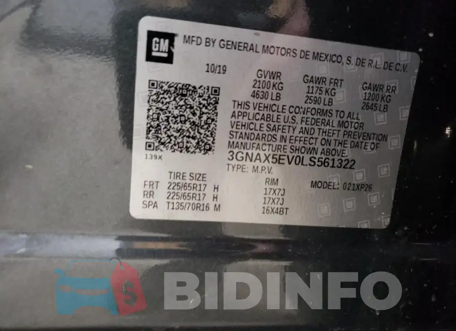 3GNAX5EV0LS561322 Photo# 13