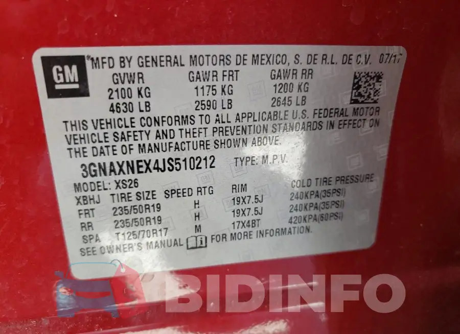 3GNAXNEX4JS510212 Photo# 12