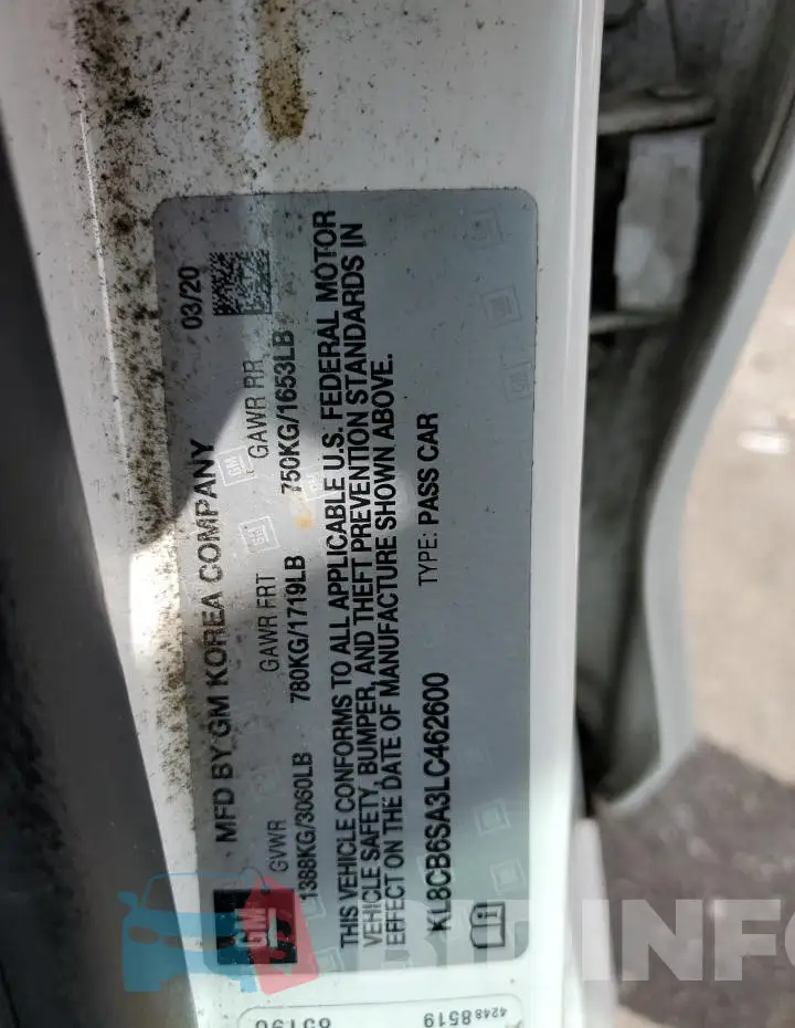 KL8CB6SA3LC462600 Photo# 12