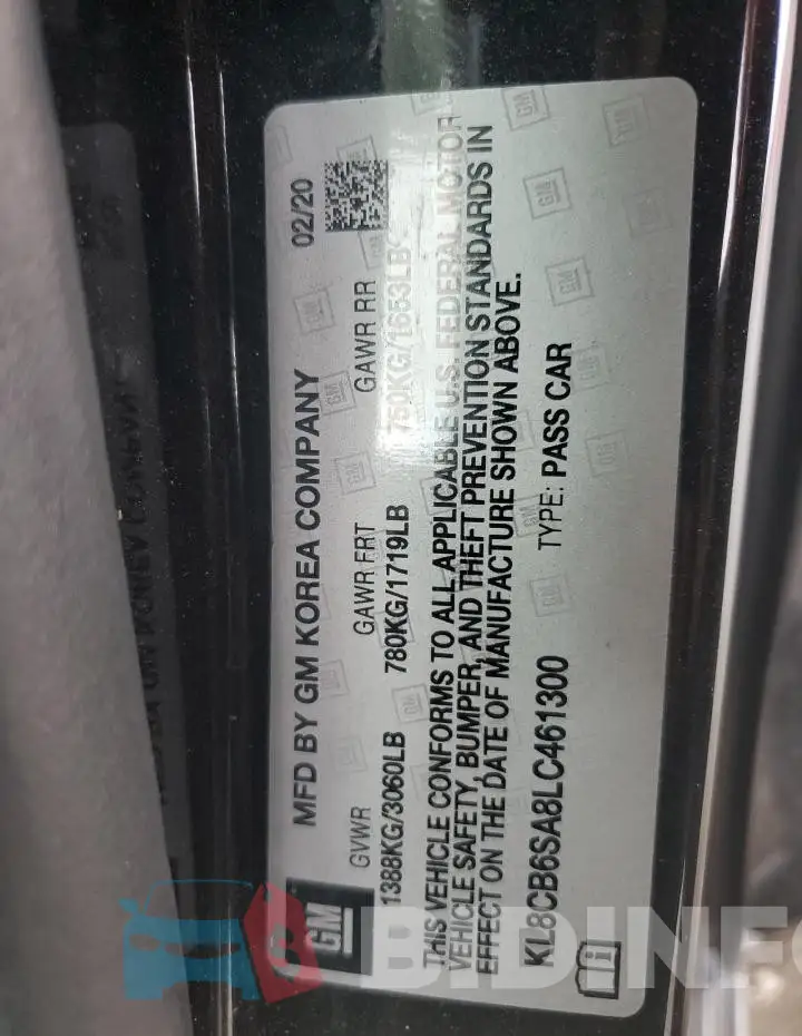 KL8CB6SA8LC461300 Photo# 12
