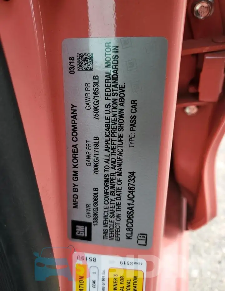 KL8CD6SA1JC467334 Photo# 12
