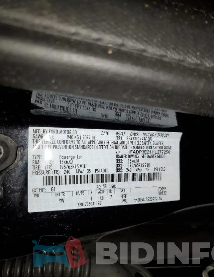 1FADP3E21HL277250 Photo# 12