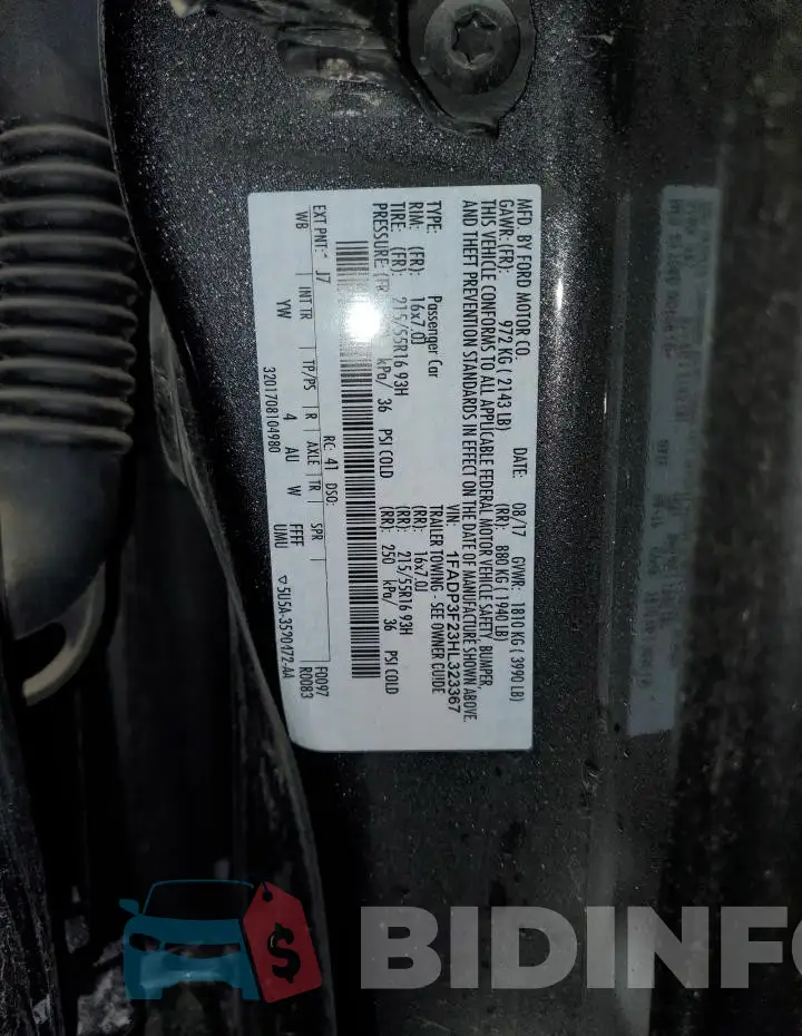 1FADP3F23HL323367 Photo# 12