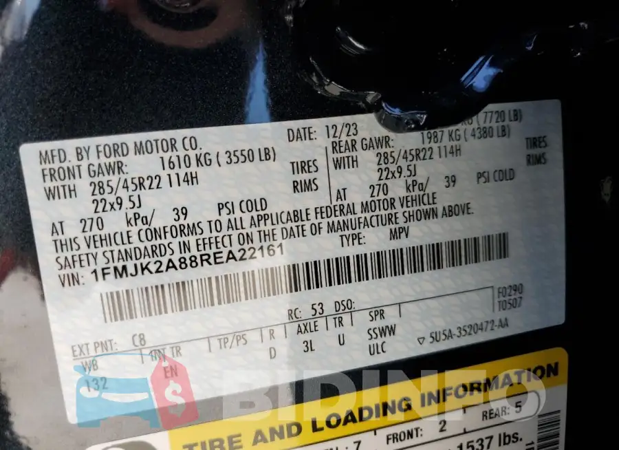 1FMJK2A88REA22161 Photo# 14