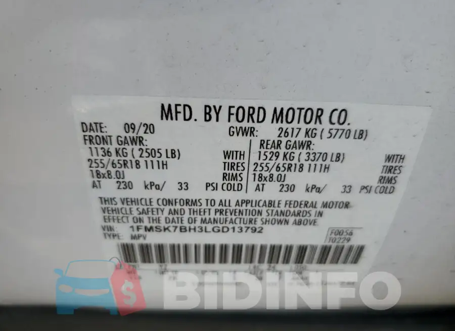 1FMSK7BH3LGD13792 Photo# 13