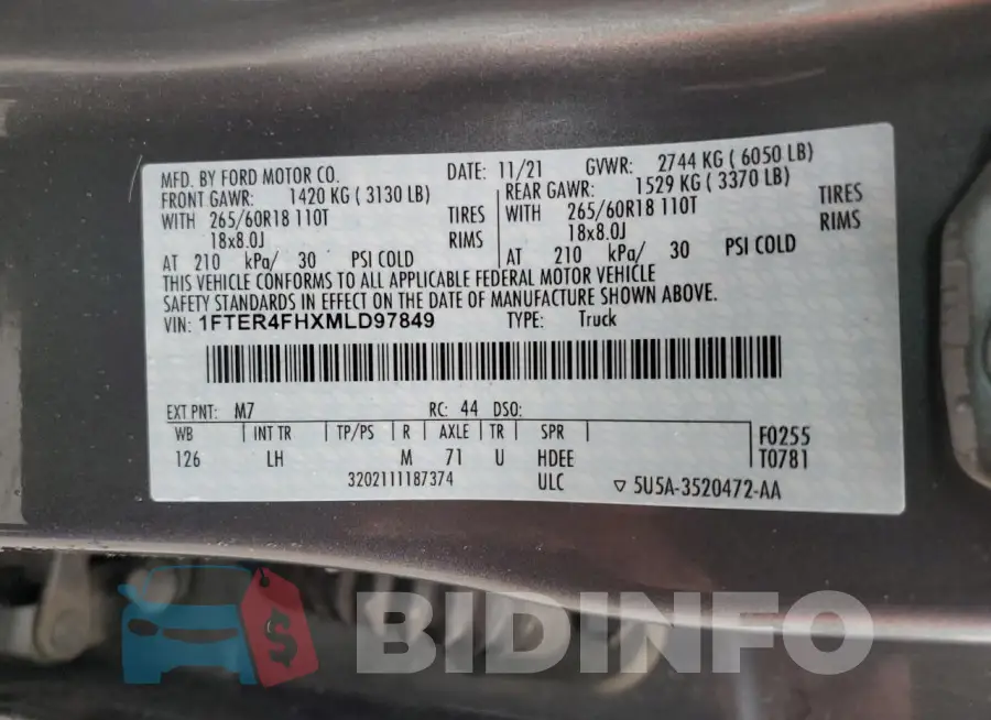 1FTER4FHXMLD97849 Photo# 12