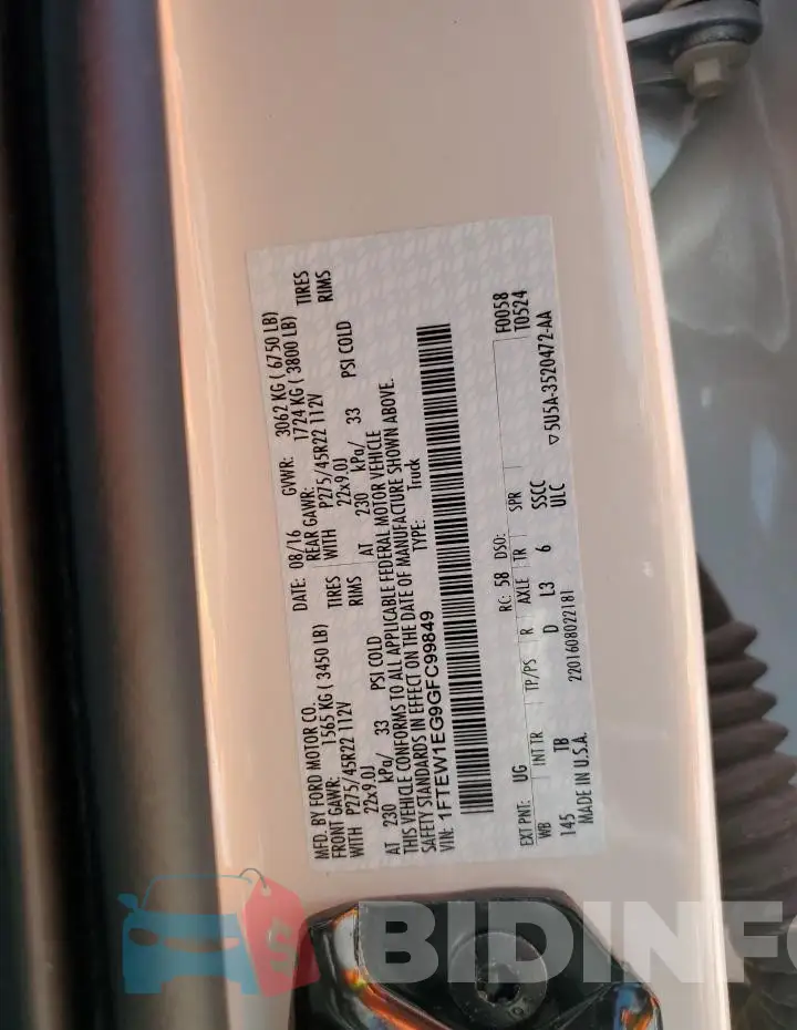 1FTEW1EG9GFC99849 Photo# 12