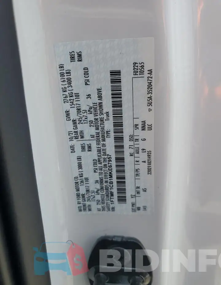 1FTMF1CB1MKE67957 Photo# 12