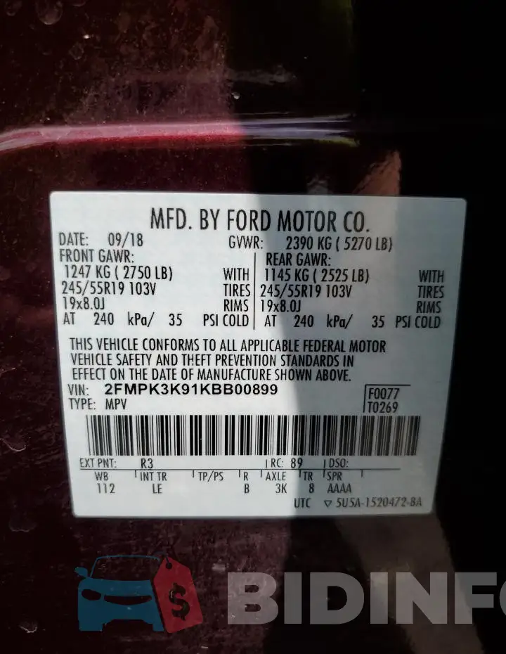 2FMPK3K91KBB00899 Photo# 13