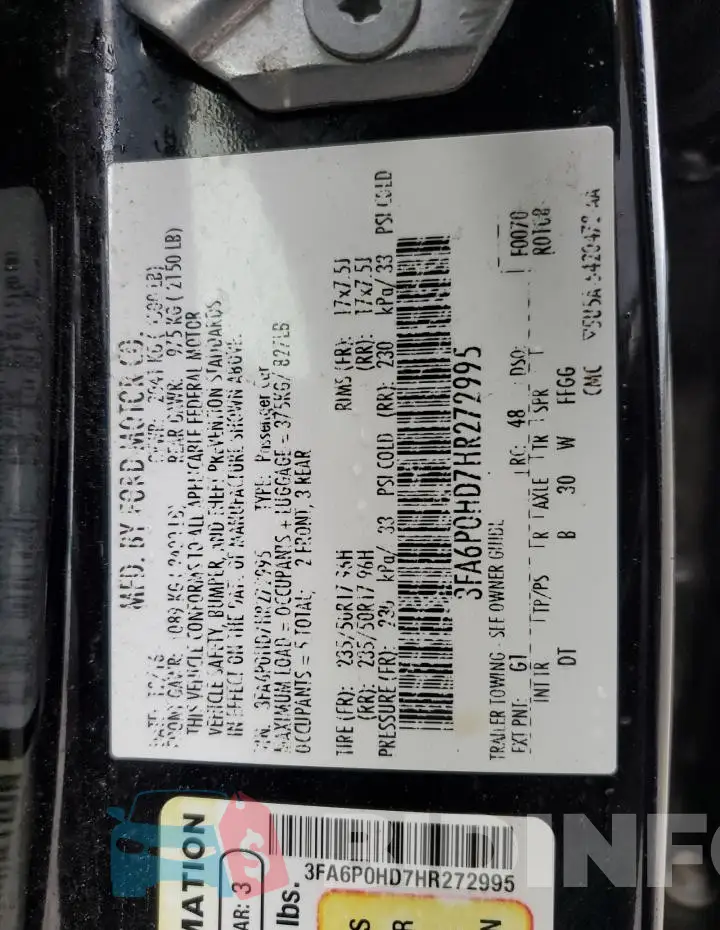 3FA6P0HD7HR272995 Photo# 12