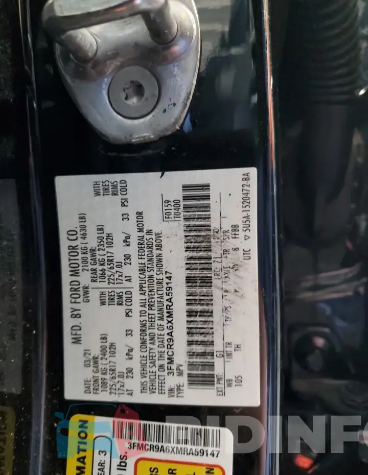 3FMCR9A6XMRA59147 Photo# 12