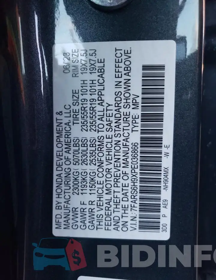7FARS6H9XPE036866 Photo# 12