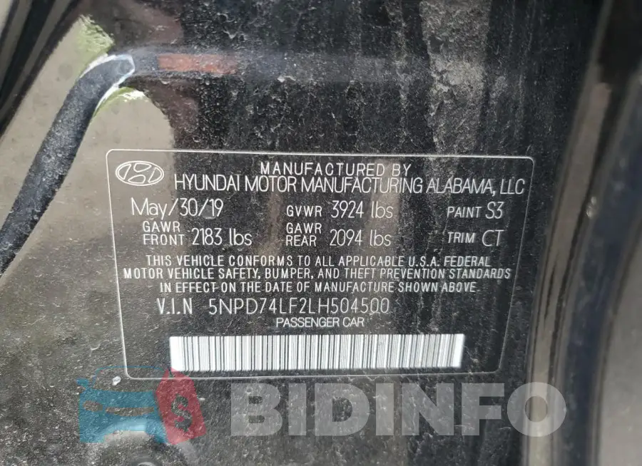 5NPD74LF2LH504500 Photo# 12