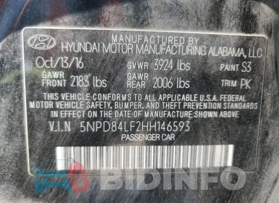 5NPD84LF2HH146593 Photo# 12
