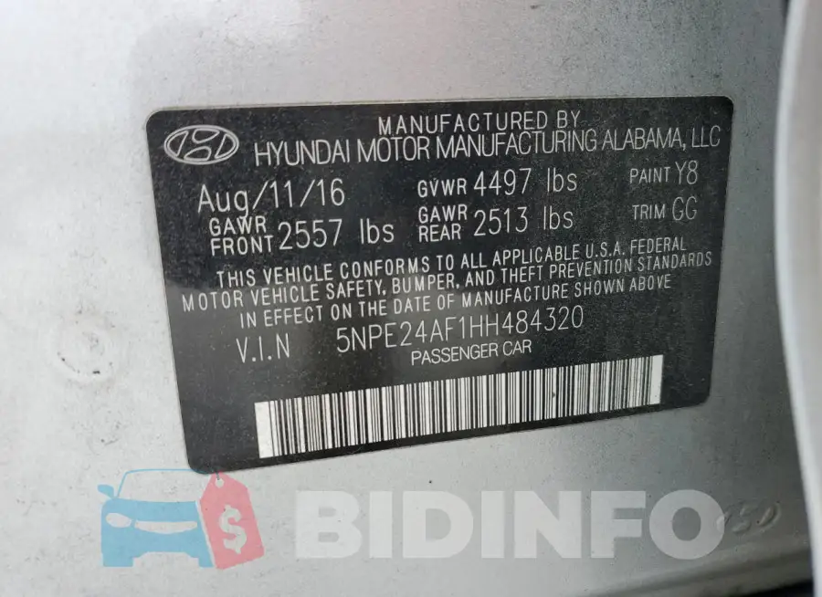 5NPE24AF1HH484320 Photo# 12