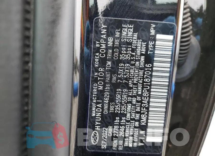 KM8JF3AE8PU187016 Photo# 13